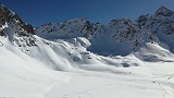 Verso la Bocchetta di Val Maggia (a sx) e la Bocchetta del Kastel (a dx)
